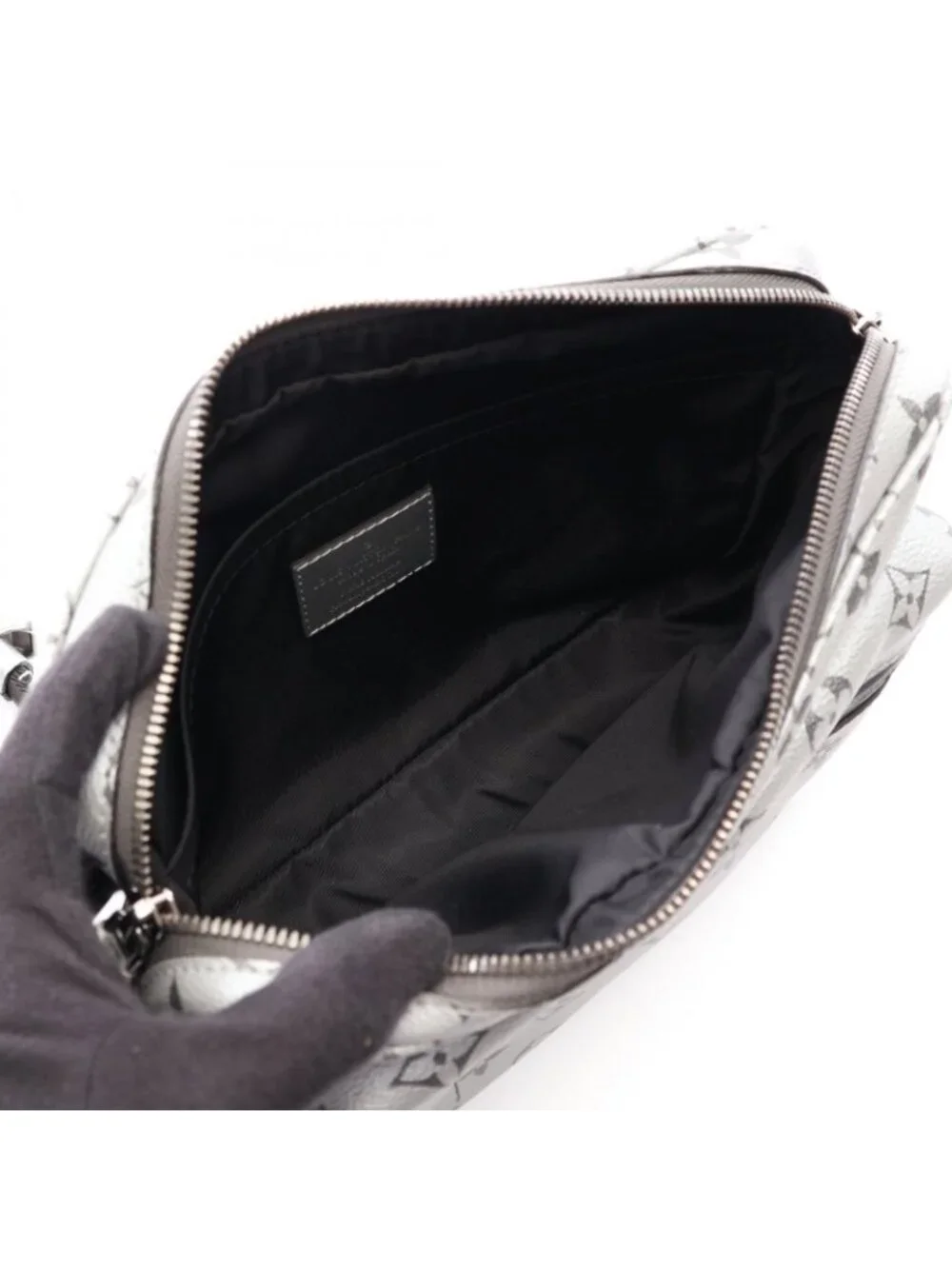 Louis Vuitton Shoulder Bag Reflective Messenger PM Monogram Silver